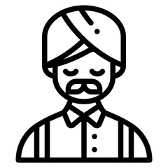 indian outline icon