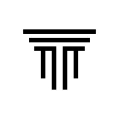 Pillar Logo Template Column Vector Illustration