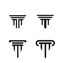 Pillar Logo Template Column Vector Illustration
