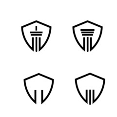Pillar Logo Template Column Vector Illustration