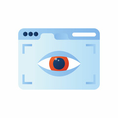 WEB Visibility icon in vector. Logotype