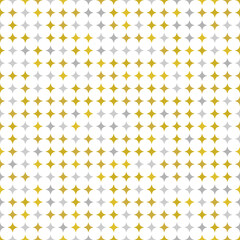 Seamless geometric vector pattern. Modern ornament with golden and silver stars. Geometric abstract pattern