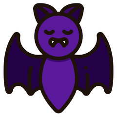 bat filled outline icon
