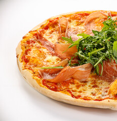 Pizza with parma and rucola