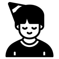 boy glyph icon