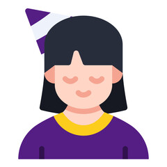 girl flat icon