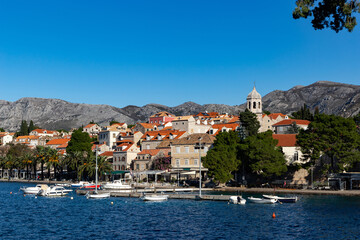 Fototapeta na wymiar View to old town Cavtat in Dalmatia, Croatia