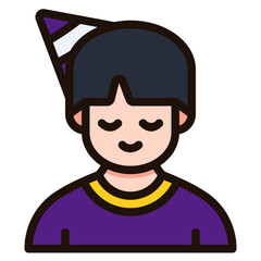 Obraz premium boy filled outline icon