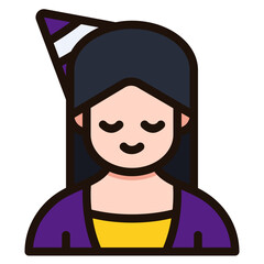 woman filled outline icon