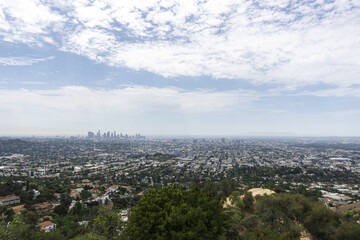 Aerial view of Los Angeles in California