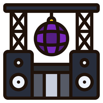 recommend clip art: stage filled outline icon