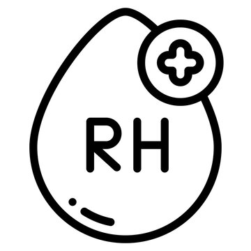 recommend clip art: blood rh positive outline icon