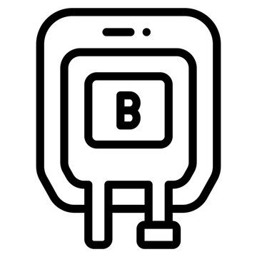 recommend clip art: blood type b outline icon