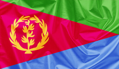 Eritrea waving flag background.
