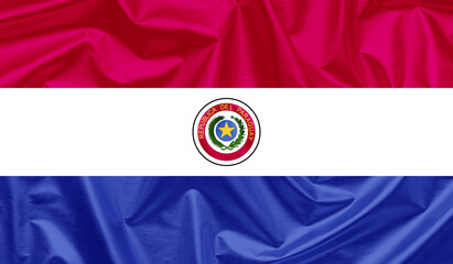 Paraguay waving flag background.
