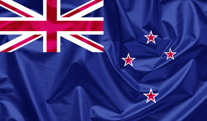 New Zealand waving flag background.