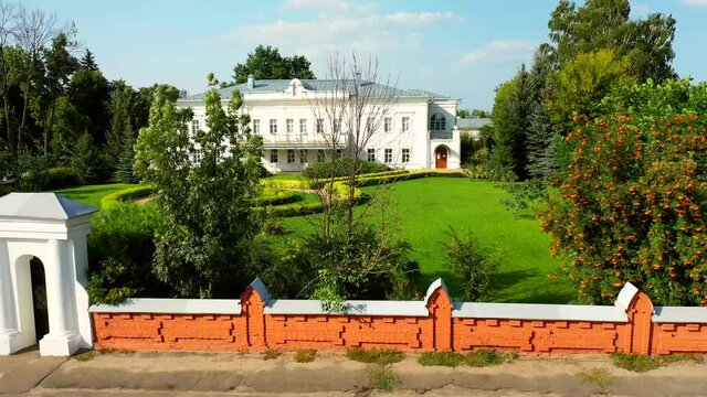 Novozhivotinnoye village, Voronezh Region, Russia-  August 19, 2021:  Monument to the poet Dmitry Venevitinov in the Museum-Estate of the Russian poet Dmitry Venevitinov 
