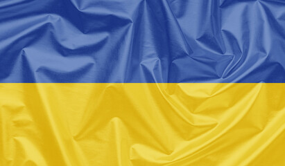 Ukraine waving flag background.