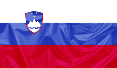 Slovenia waving flag background.