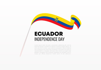 Ecuador independence day background banner poster for national celebration on august 10 th.