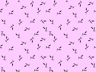 Leaf cartoon character seamless pattern on pink background