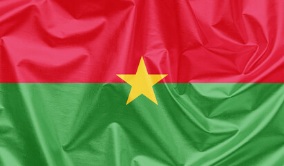 Burkina Faso waving flag background.