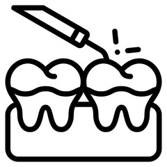 scaling outline icon