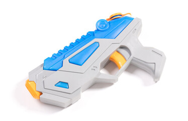 Naklejka premium Modern small water pistol isolated on white