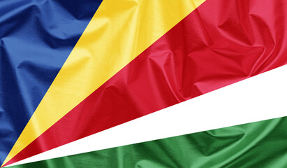 Seychelles waving flag background.