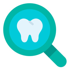 dental checkup flat icon