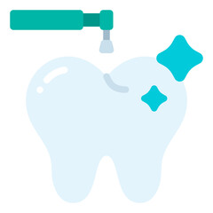 dental cleaning flat icon