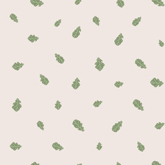 Floral seamless with hand drawn color leaves. Cute autumn background. Tropic blue branches. Modern floral compositions. Fashion vector stock illustration for wallpaper, posters, card, fabric, textile