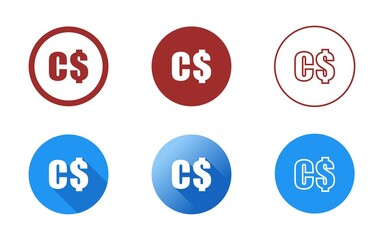 Canadian Dollar Symbol Icon Set
