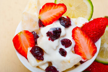 fruit and yogurt salad healthy breakfast