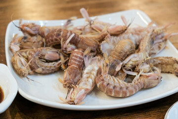 Seafood Restaurant Dishes mantis shrimp