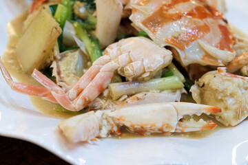 Seafood Restaurant Dishes Scylla serrata sea crab