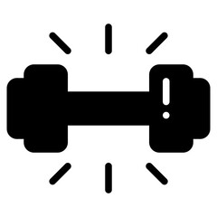 dumbbell glyph icon