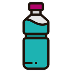 drink water filled outline icon