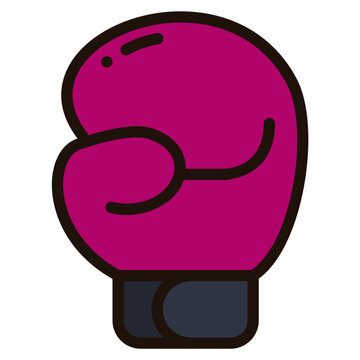 recommend clip art: boxing glove filled outline icon