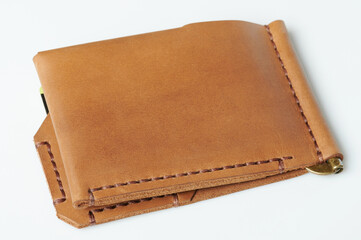 Back of leather credit card holder