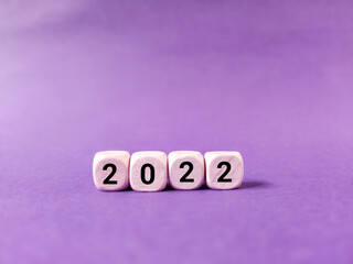 2022 text background. New Year Resolutions Concept. Stock photo.