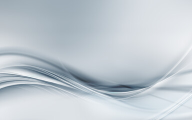 White waves background. Futurisic gray gradient with wavy lines pattern design. Business or technology web style.