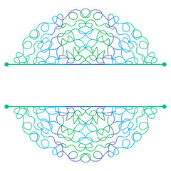 Mandala. Split pattern in form of mandala for Henna Mehndi or tattoo decoration. Decorative ornament in ethnic oriental style, vector illustration.	