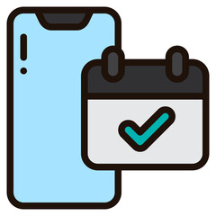 appointment filled outline icon