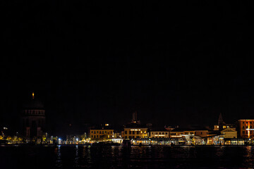 Fototapeta na wymiar Venice at night. Lido island