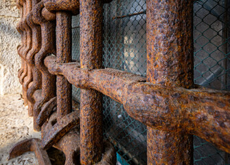 Rusty lattice on the Doge's Palace window
