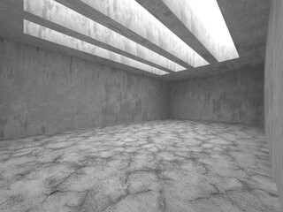 Abstract architecture interior background. Empty concrete room