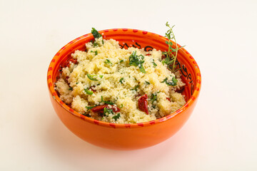 Vegetarian uisine - couscous with vegetables