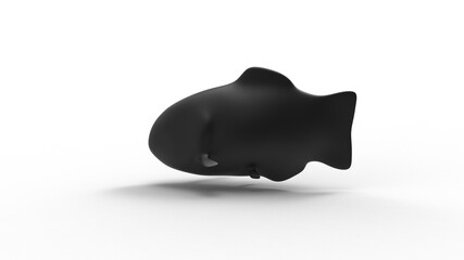 Side view of fish 3d render