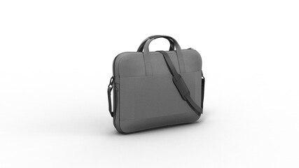 Side view of laptop bag without shadow 3d render